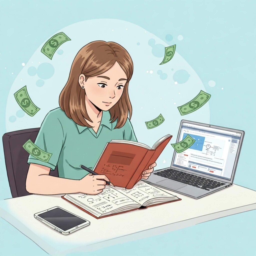Student earning while studying.
