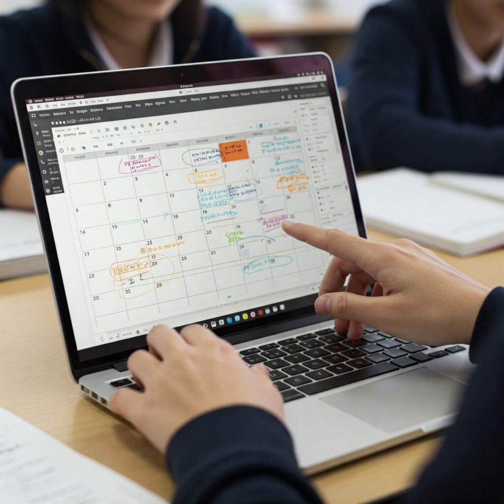 Student Planning with a Color-Coded Schedule