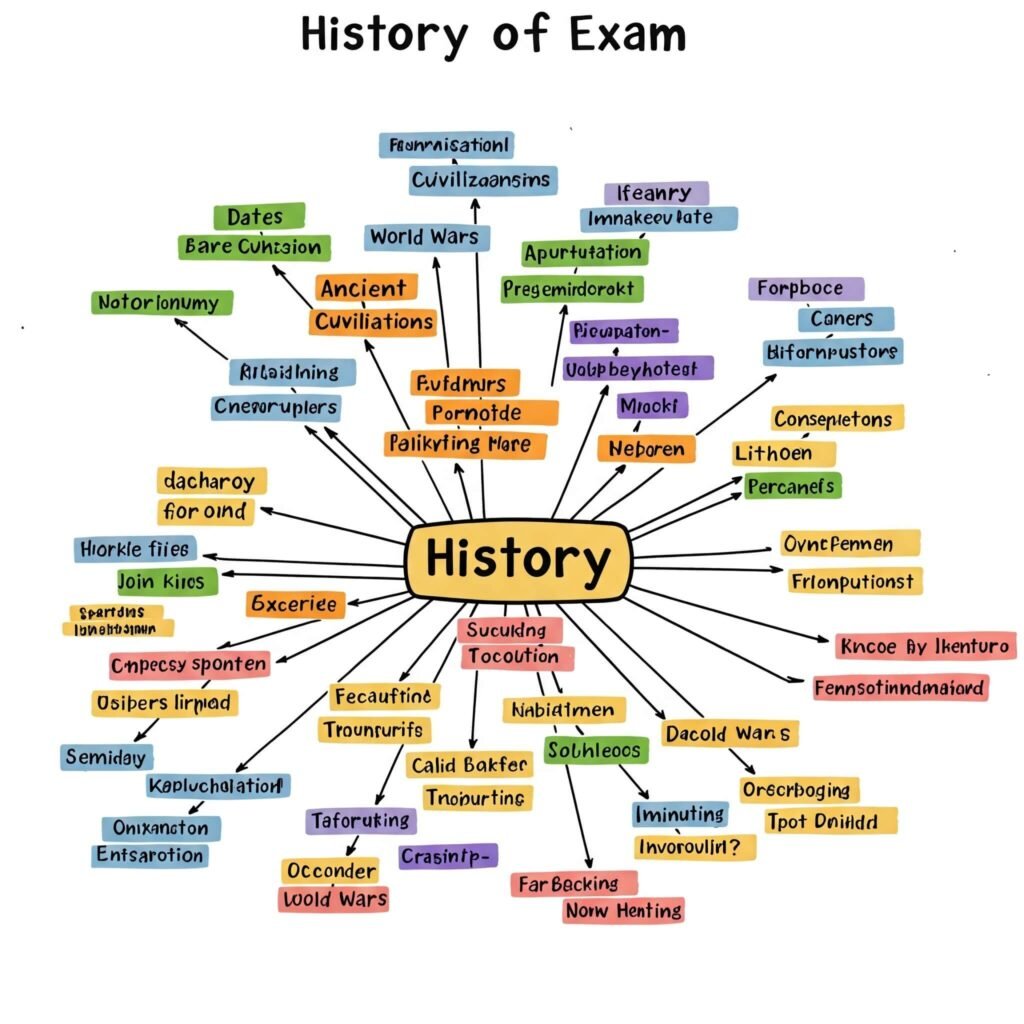 History Exam Mind Map