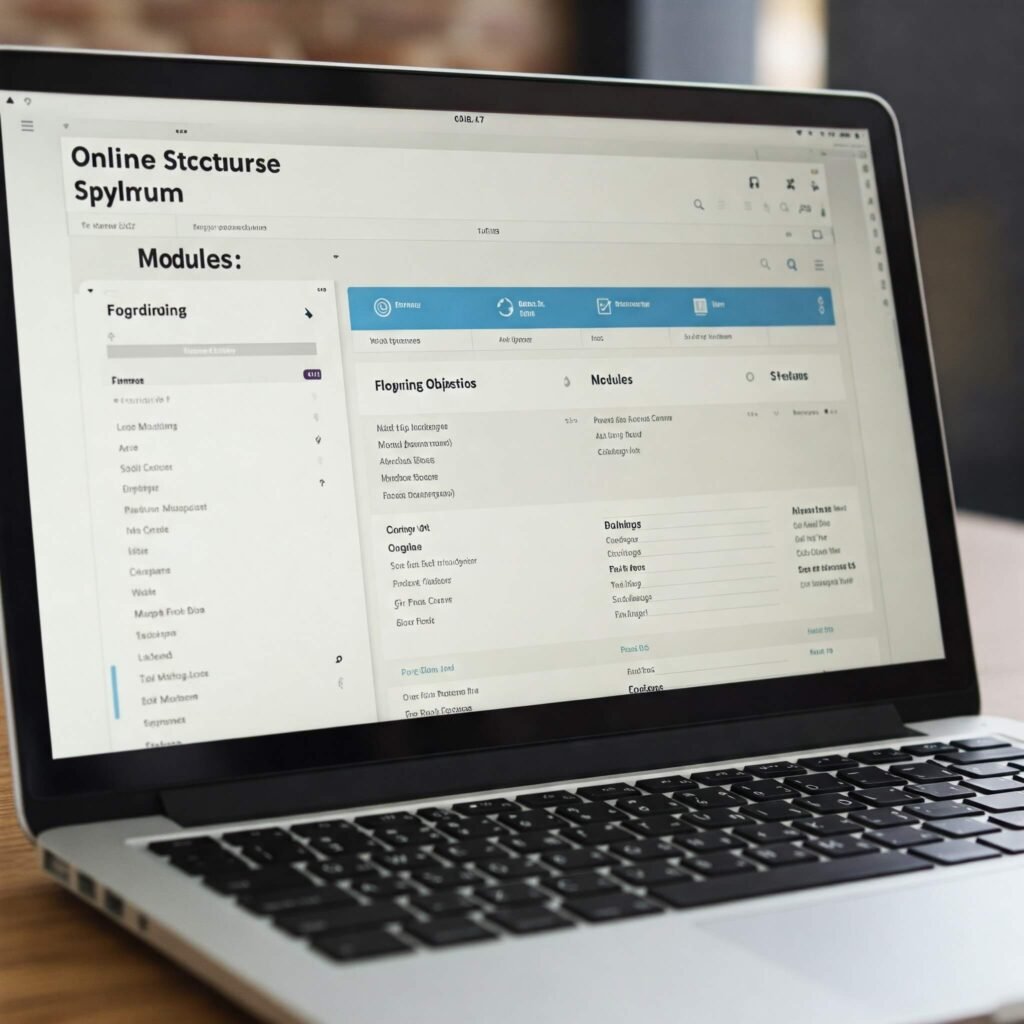 Online Course Syllabus Laptop