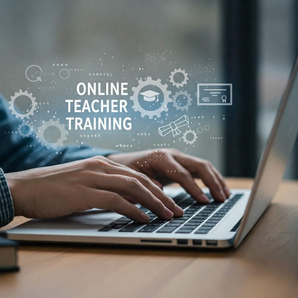 Typing for online teacher training.