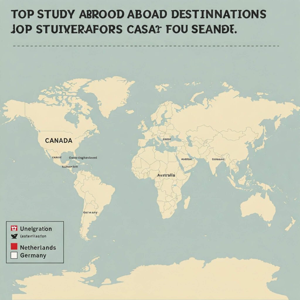 Top Study Abroad Map