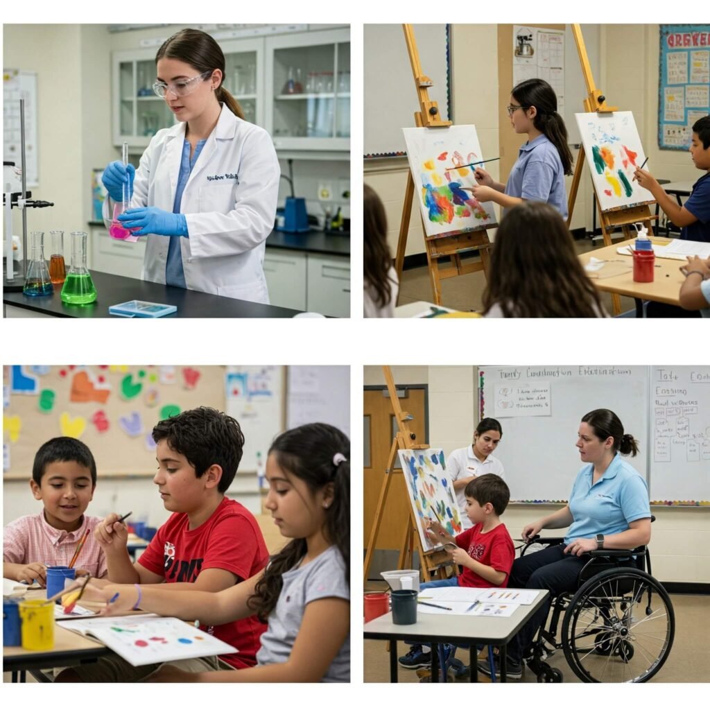 Variety of teaching roles