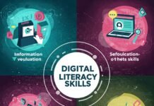 Digital Literacy Skills Collage