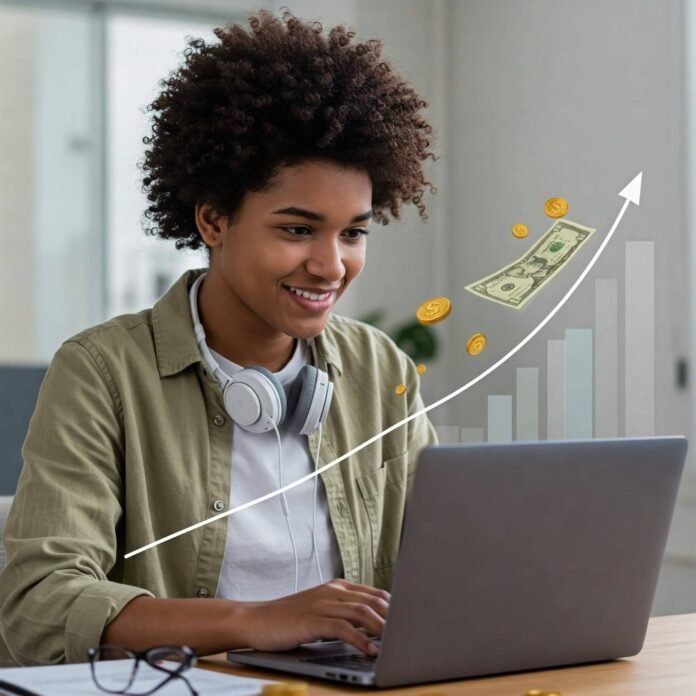 Student earning online