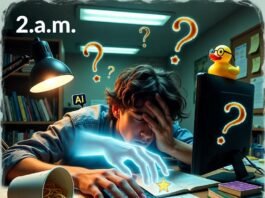 AI in Education: How It’s Helping Students Succeed Exhausted student face-palming at AI help, 2 a.m. chaos