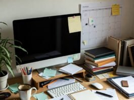 10 Interactive Learning Tools That Make Studying Fun Chaotic desk with coffee stains and study mess