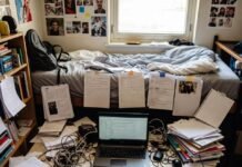 25 Work-From-Home Jobs You Can Start as a Student Cluttered student desk with laptop and ramen bowl