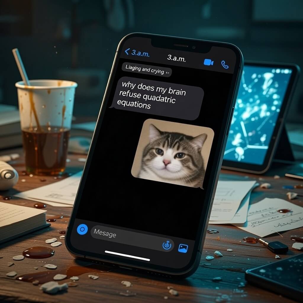 Crooked 3 a.m. screenshot of crying cat meme reply