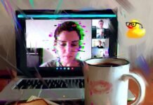 Best Teacher Training Programs You Can Join Online Crumpled TEFL certificate, messy desk, glitched Zoom class