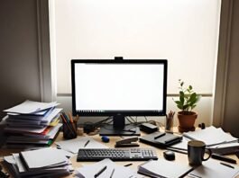 How to Choose the Right University for Your Career Goals Cluttered desk chaos during college panic