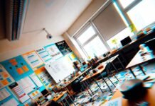 Top Trends Shaping the Future of Education Careers Glitching classroom showing messy future of education careers 2026