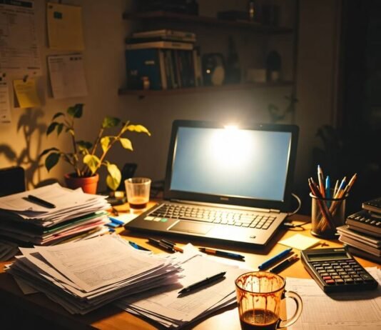 Best Internships That Lead to Full-Time Careers Cluttered 1 a.m. desk with laptop glare and chai glass