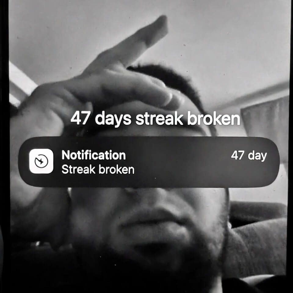 Streak broken notification after falling asleep