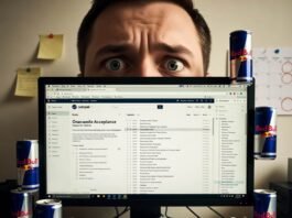 Top 10 Campus Recruitment Tips to Get Hired Fast Panicked student at messy desk with rejection emails and Red Bull cans.