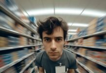 How to Find Local Career Fairs and Make the Most of Them Awkward job fair attendee with untied shoe and flipped name tag.