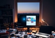 The 5 Biggest Ed Tech Innovations You Should Watch Messy desk with glowing ed tech and coffee stains