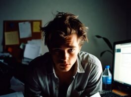 What Is Work-Study and How Can You Qualify? Chaotic work-study hustle in dimly lit dorm