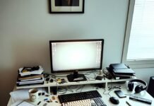 Top 5 Digital Literacy Skills Every College Student Needs Chaotic desk with coffee stains and glaring screen