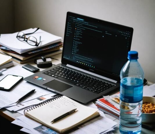 How Students Are Making $500+ a Month Freelancing Typical 1 AM student freelancing desk chaos