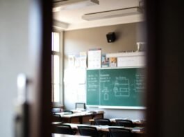 Teaching Careers That Pay Well and Make an Impact Sneaky classroom doorway view from inside