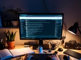 Are Online MBAs Worth It? Pros, Cons, and ROI Cluttered desk chaos with coffee spill and floating questions