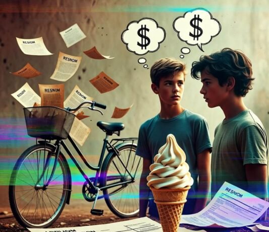 Summer Jobs for High School Students That Build Your Resume Teens debate resumes by bicycle with melting ice cream