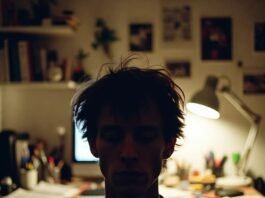 Best Careers for Introverts That Don’t Suck Your Energy Tired young man in dim workspace.