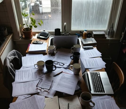 Cover Letter Examples That Landed Real Internships Messy desk with cover letters and rainy Seattle vibes