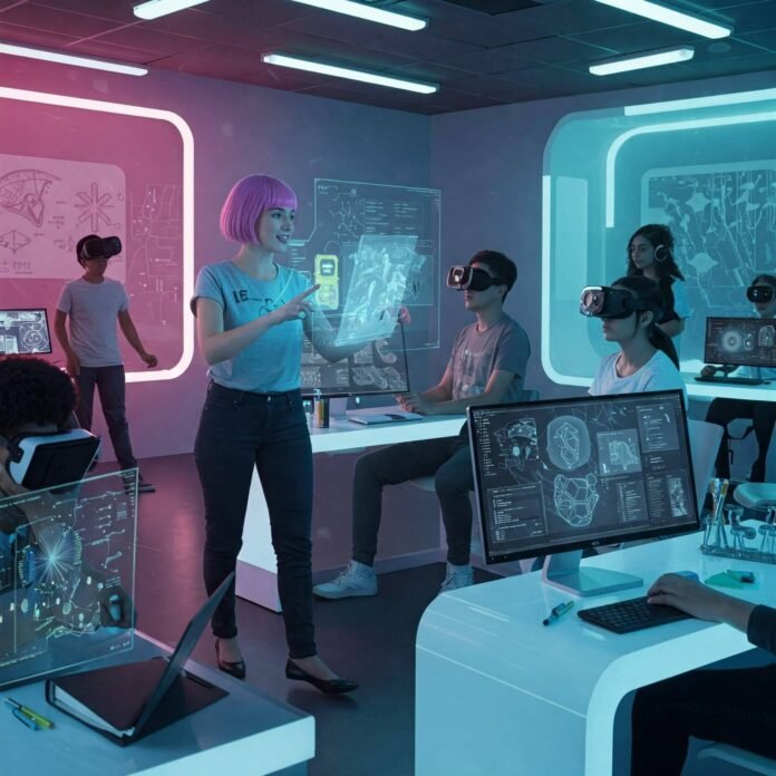Futuristic Diverse Classroom