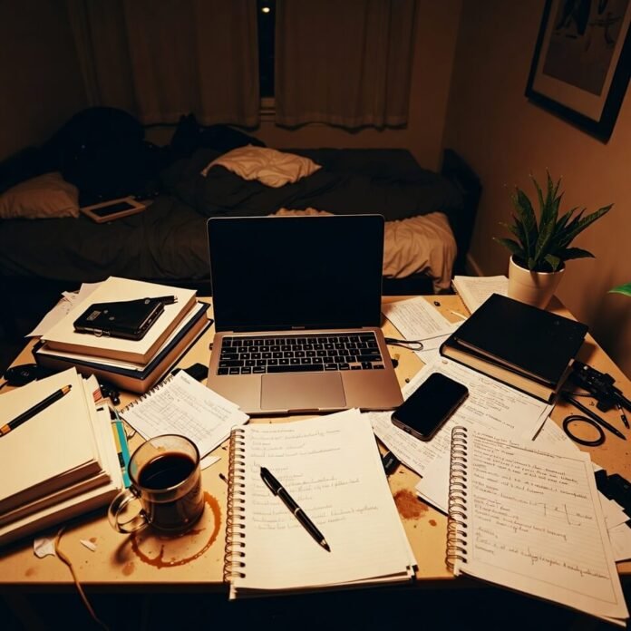 My actual exam prep disaster desk, January 2026 My actual exam prep disaster desk, January 2026